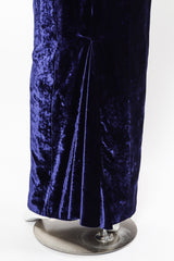 Velvet V-Back Gown by Escada on mannequin back train close @recessla