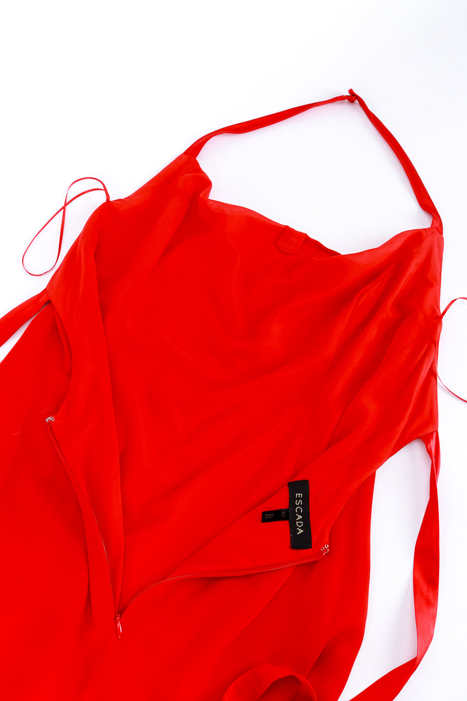 Escada Silk Halter Dress open back detail @RECESS LA