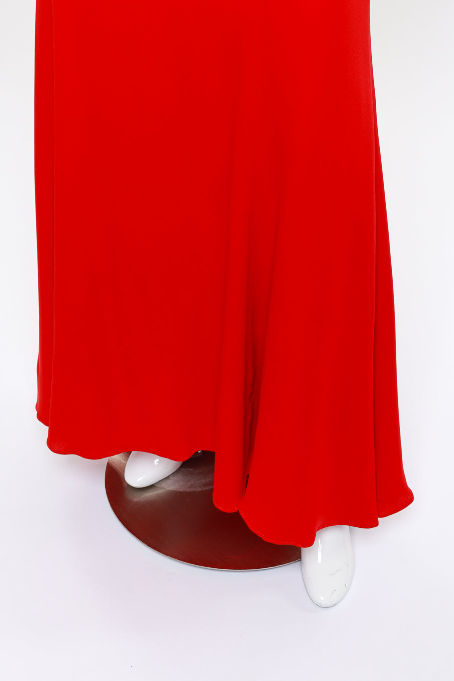 Escada Silk Halter Dress hem detail on mannequin @RECESS LA