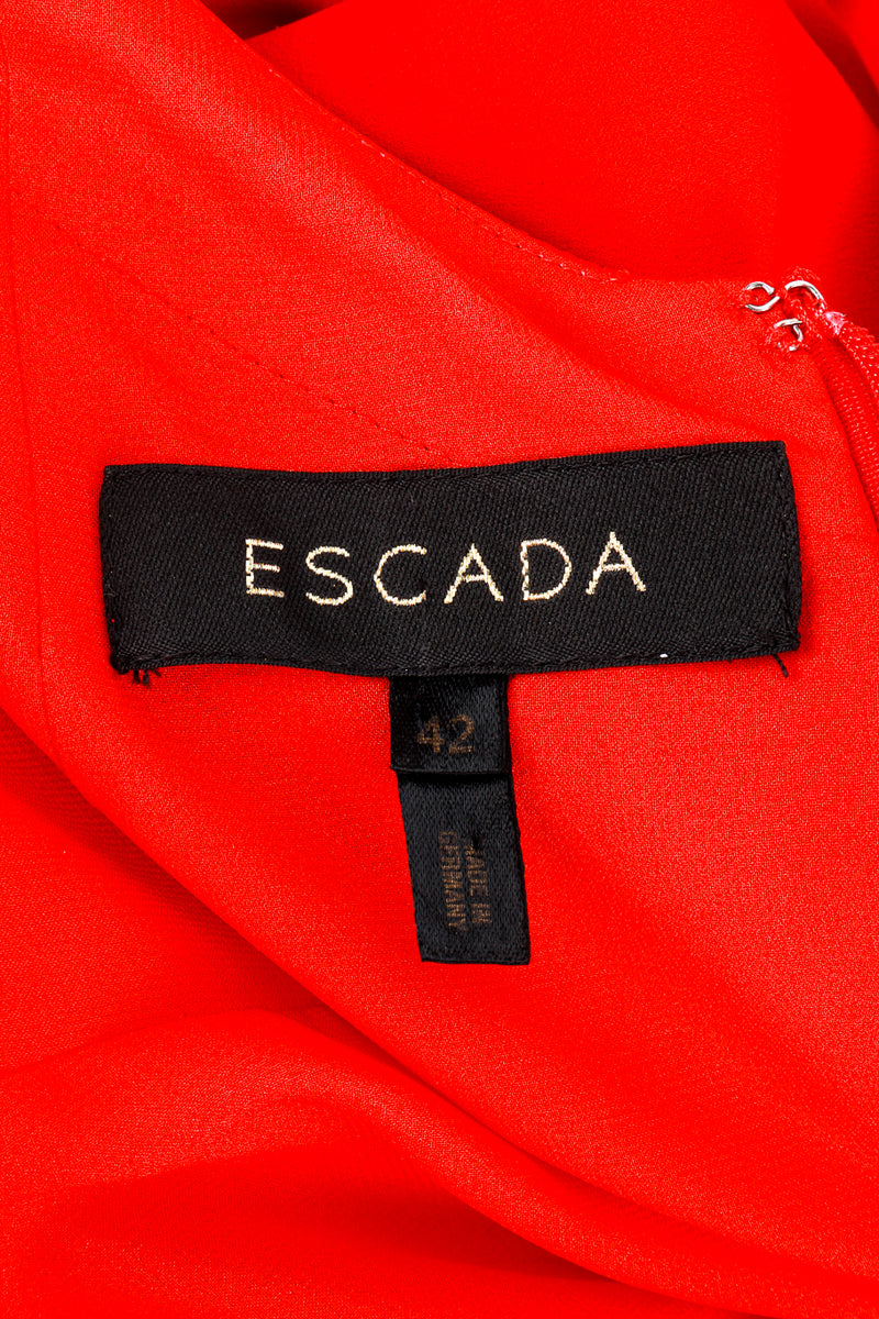 Escada Silk Halter Dress label detail @RECESS LA