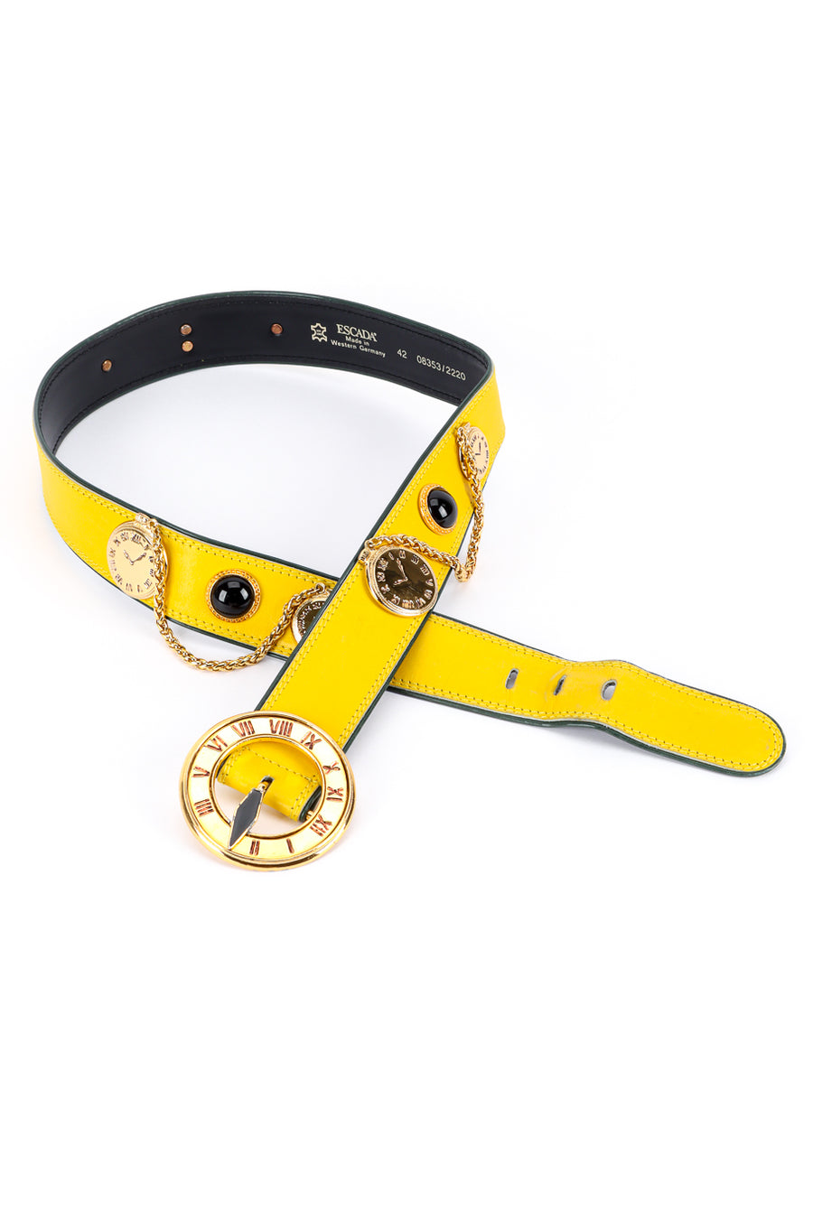 Vintage Escada Roman Clock Leather Belt II – Recess