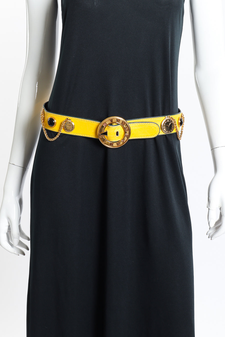 小物 00s y2k archive ESCADA GOLD buckle belt Vintage escada buckle leather - Gem