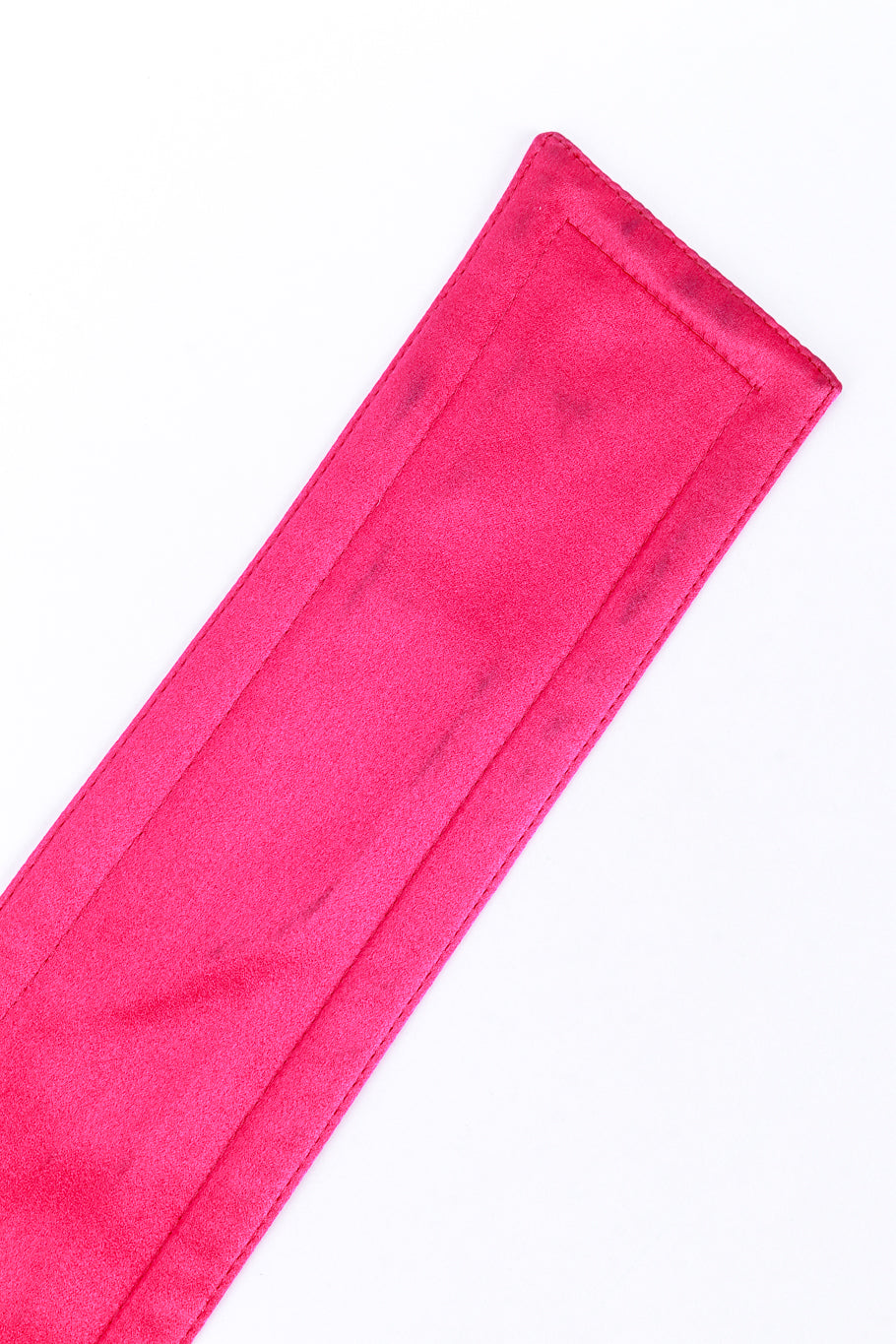 Vintage Escada Oversized Silk Trench Coat stained belt closeup @recess la