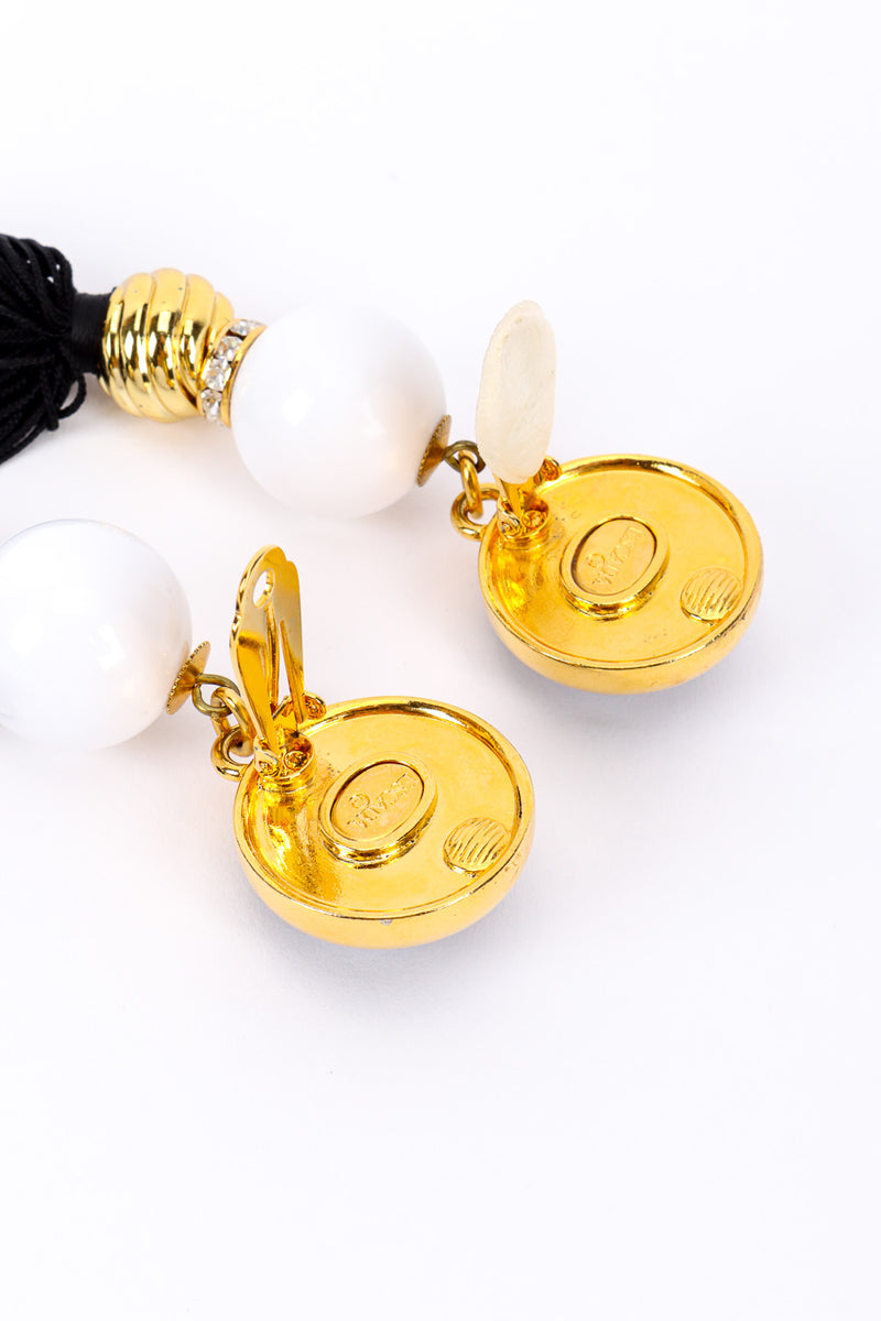 Tassel Ball Drop Earrings II by Escada backs open @recessla