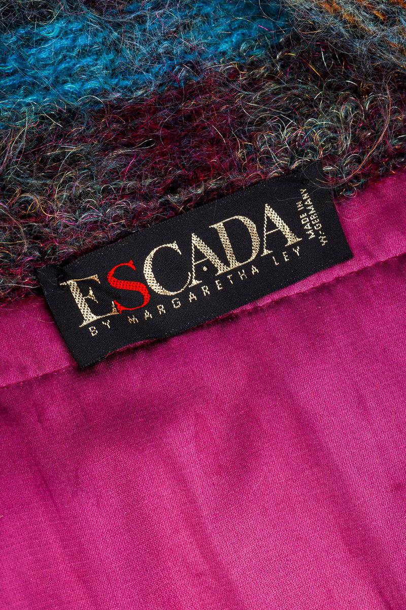 Oversized Mohair Cardigan by Escada label @recessla
