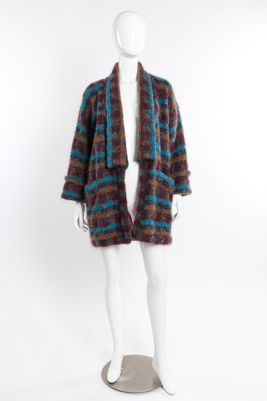 Oversized Mohair Cardigan by Escada on mannequin long view @recessla