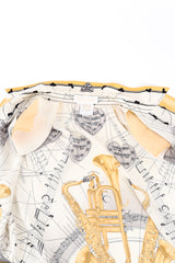 Vintage Escada Sheet Music Silk Blouse view of interior @recess la