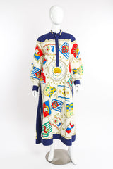 Etro 2021 S/S Nautical Cotton Tunic Dress front view on mannequin @recessla