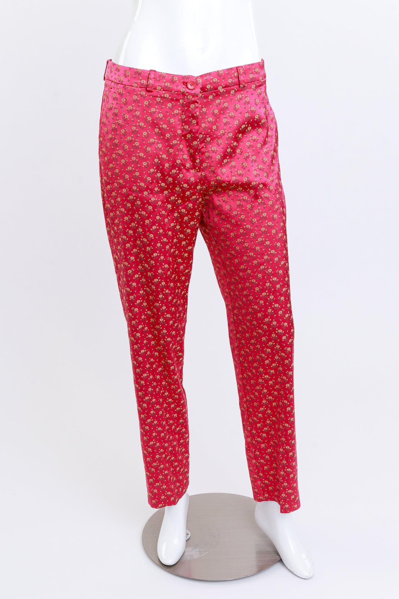 Etro Floral Jacquard Satin Pant front on mannequin @recess la