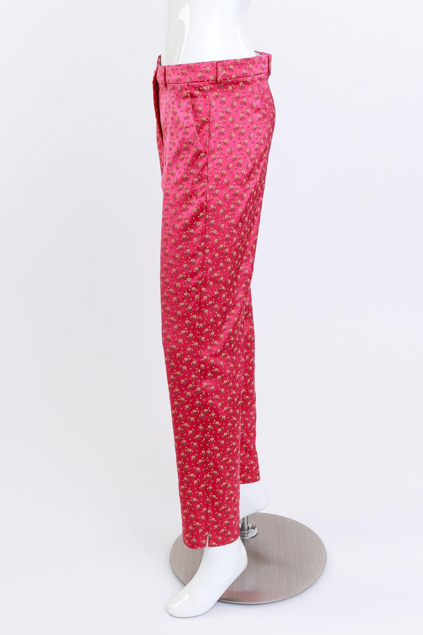 Etro Floral Jacquard Satin Pant side on mannequin @recess la