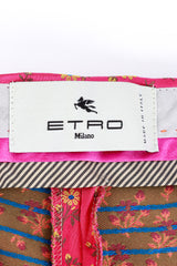 Etro Floral Jacquard Satin Pant label @recess la