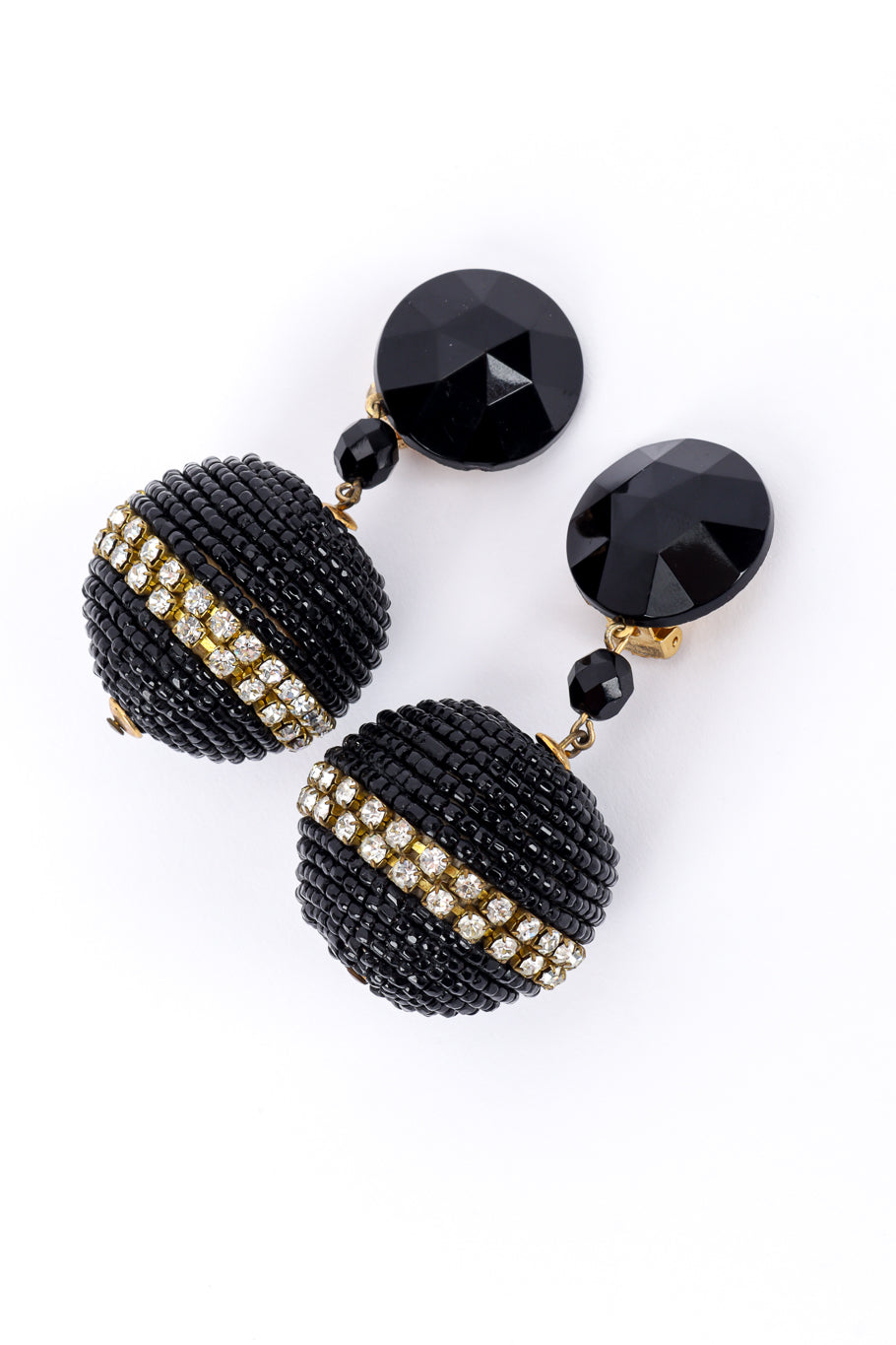 Crystal & Bead Ball Drop Earrings by Unger @recessla