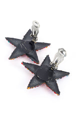 Vintage Richard Kerr Rainbow Star Earrings back clips unfastened @recess la