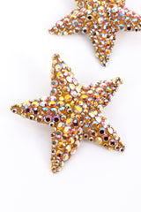 Vintage Richard Kerr Iridescent Shining Star Earrings II crystal closeup @recess la