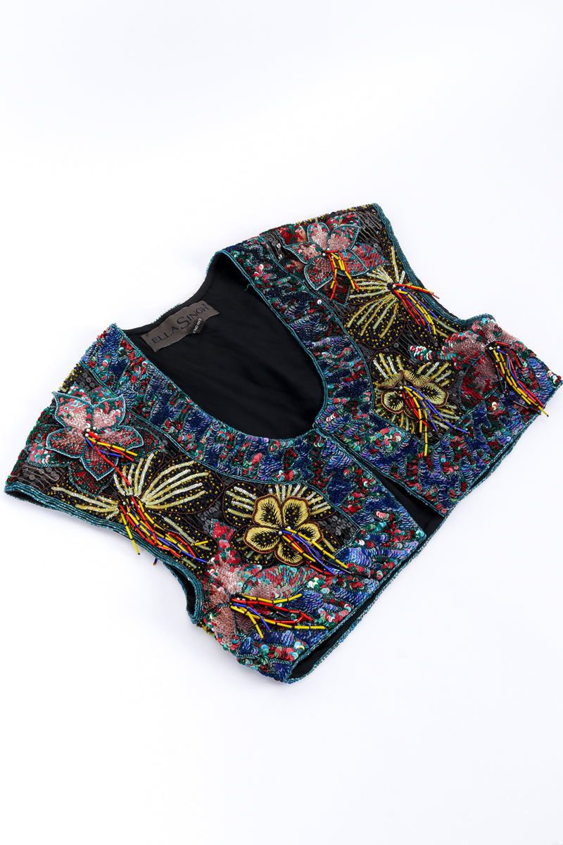 Vintage Ella Singh Beaded Sequin Cropped Top – Recess