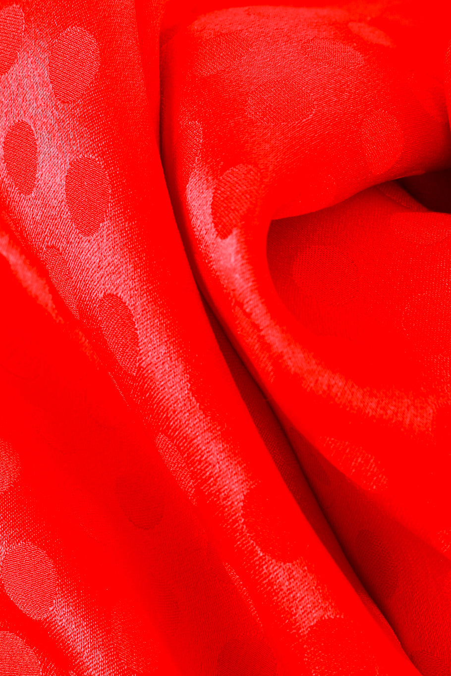 Vintage Emanuel Ungaro Silk Dot Fishtail Dress fabric closeup @recess la