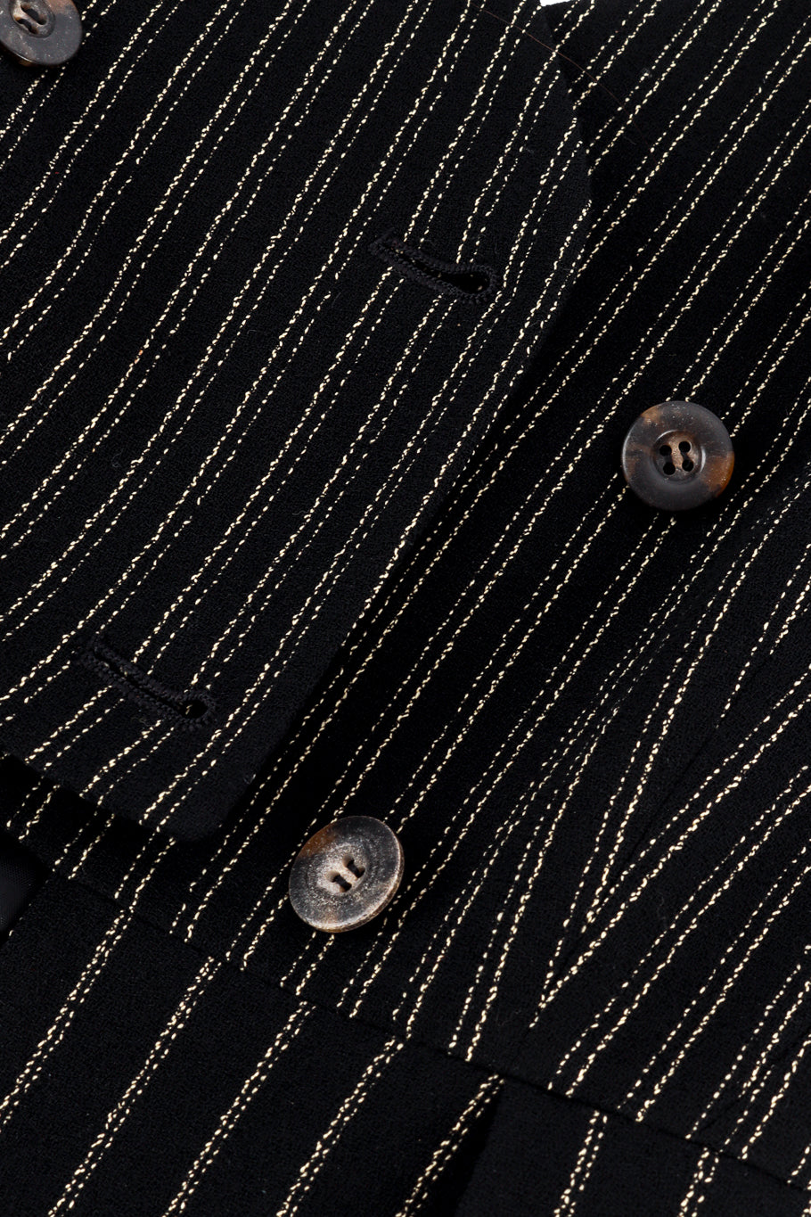 Emanuel Ungaro Pinstripe Blazer & Waistcoat Set detail @RECESS LA