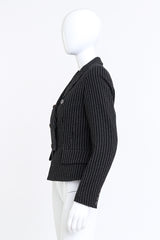 Emanuel Ungaro Pinstripe Blazer & Waistcoat Set side @RECESS LA