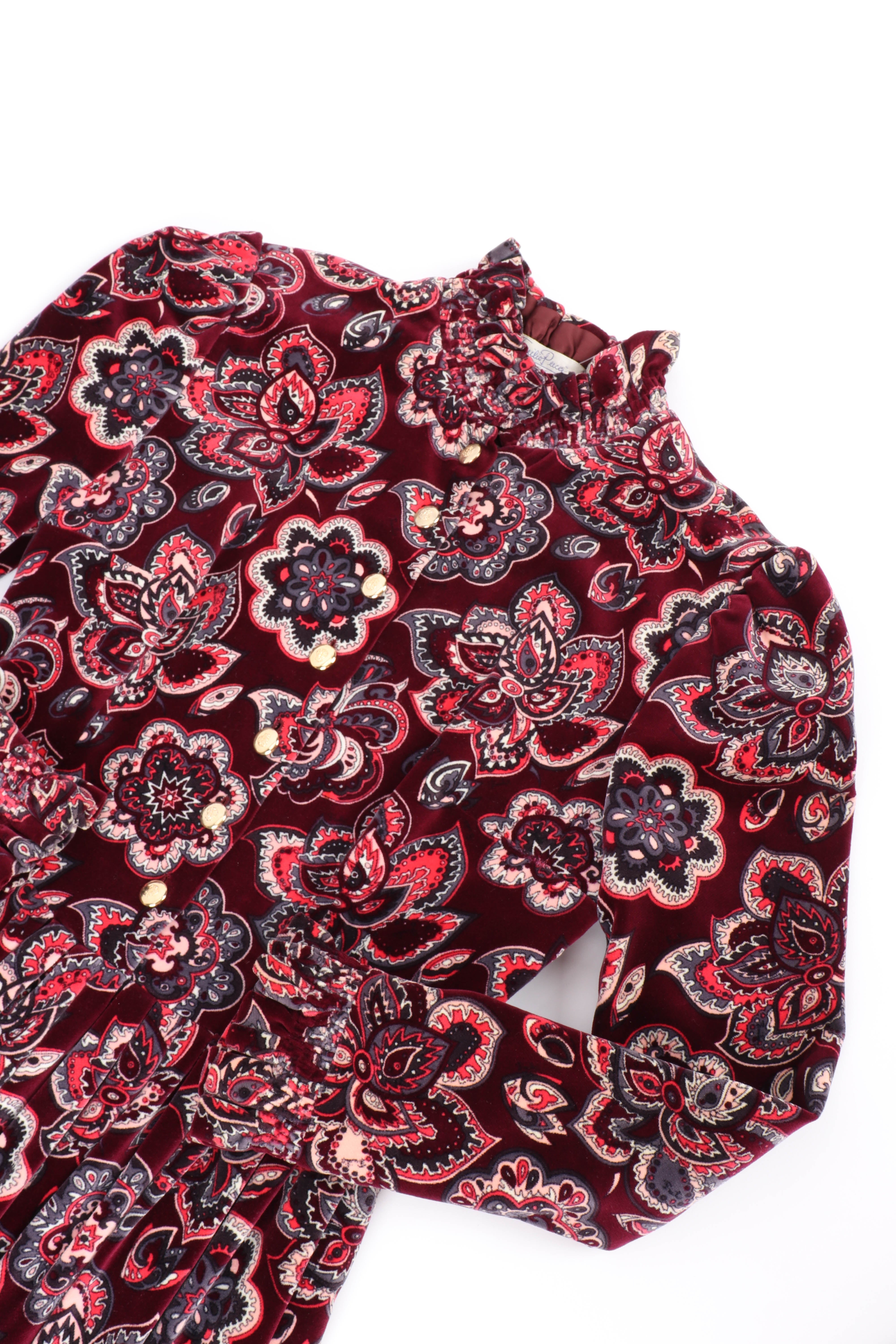 Vintage Emilio Pucci Velvet Mandala Dress laid flat @recessla