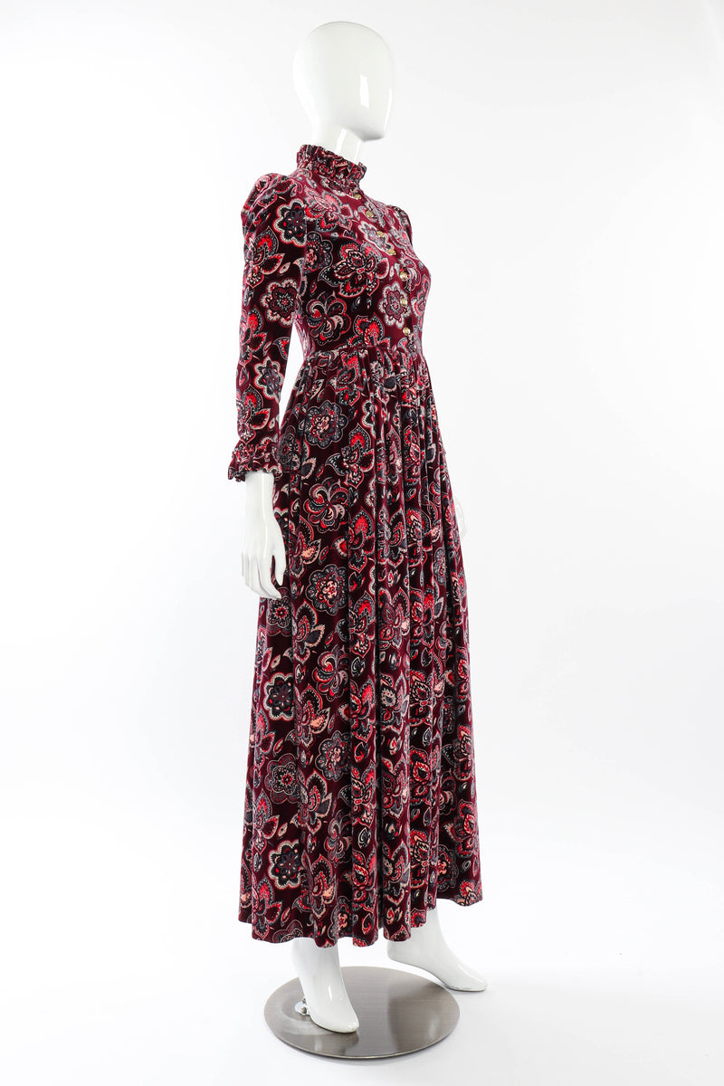 Vintage Emilio Pucci Velvet Mandala Dress side on mannequin @recessla