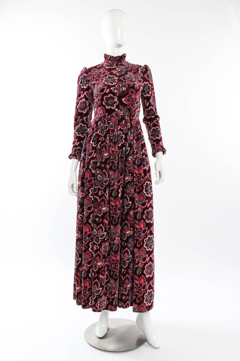 Vintage Emilio Pucci Velvet Mandala Dress front on mannequin @recessla