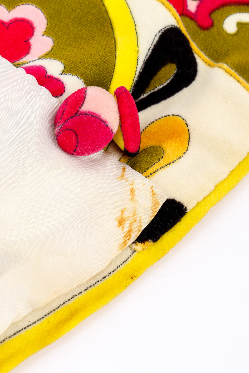 Mod floral pantsuit by Emilio Pucci hem lining stain @recessla