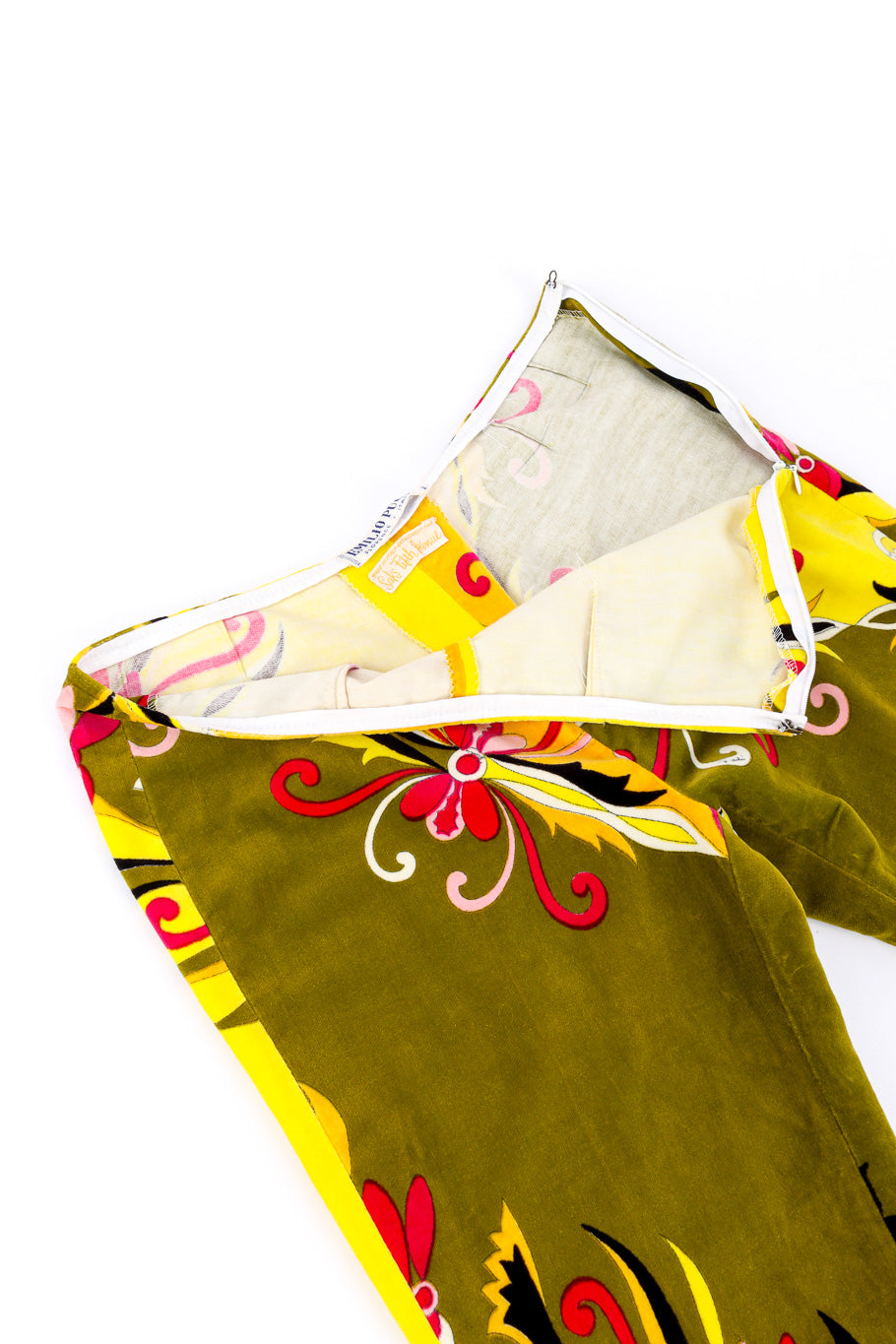 Mod floral pantsuit by Emilio Pucci pants lining @recessla