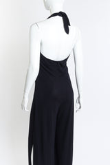 Escada Split Leg Halter Jumpsuit back on mannequin closeup @recess la