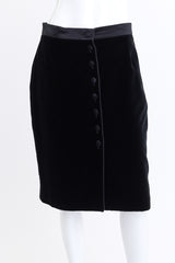 Vintage Escada Velvet Pencil Skirt front on mannequin closeup @recess la