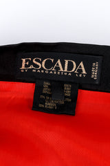 Vintage Escada Velvet Pencil Skirt label @recess la