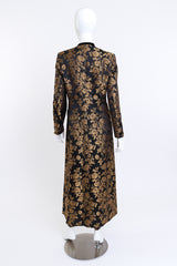 Vintage Escada Metallic Floral Brocade Duster & Pant Set back on mannequin @recess la