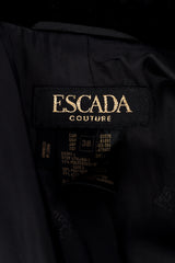 Vintage Escada Metallic Floral Brocade Duster & Pant Set duster label @recess la