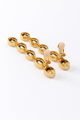 Vintage Oscar de la Renta Champagne Crystal Drop Earrings back clips open @recess la