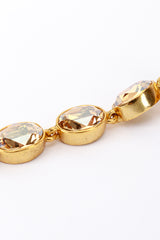 Vintage Oscar de la Renta Champagne Crystal Drop Earrings wear @recess la