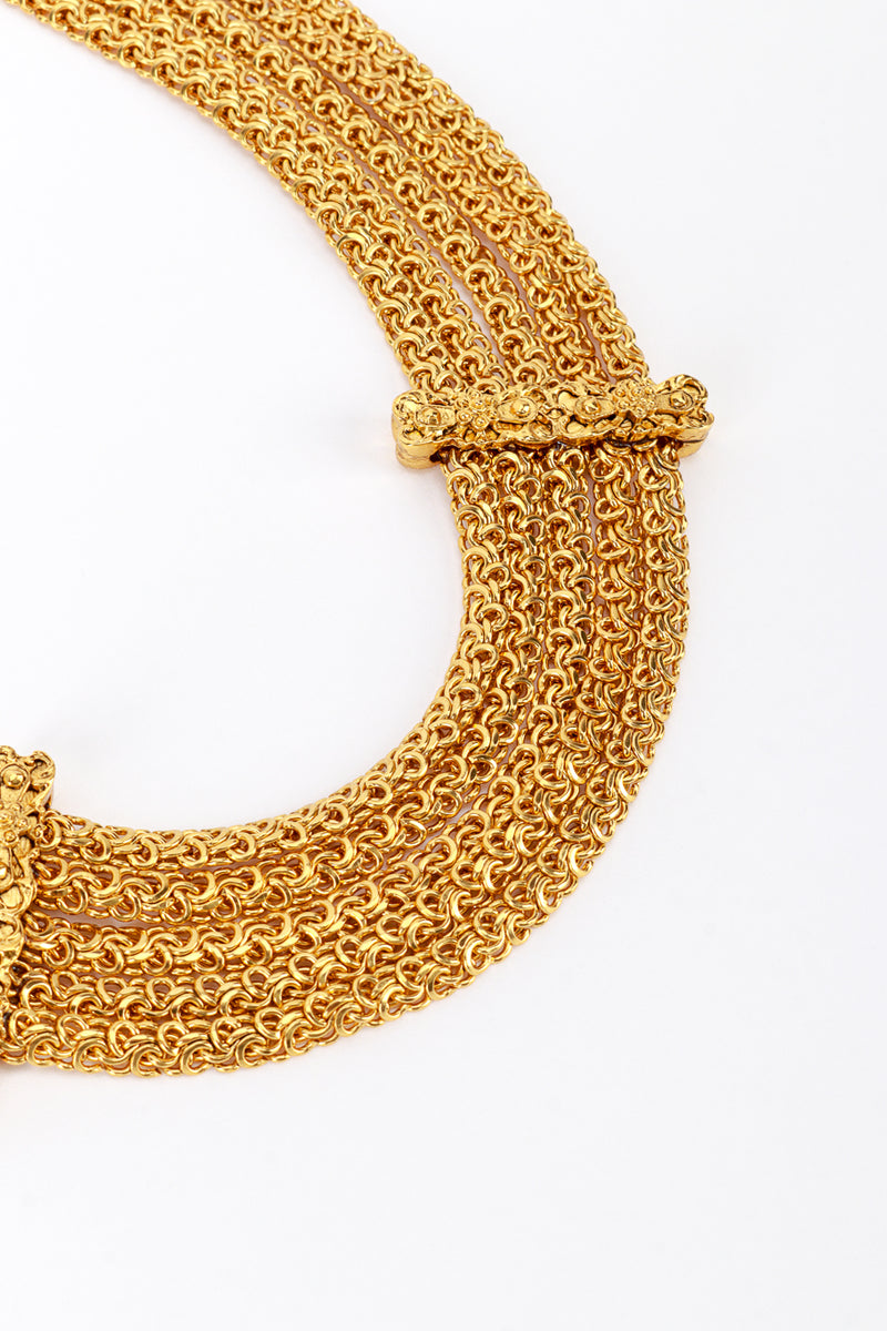 Vintage Oscar de la Renta 5-Strand Byzantine Chain Collar Necklace detail @recess la