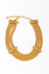 Vintage Oscar de la Renta 5-Strand Byzantine Chain Collar Necklace front @recess la