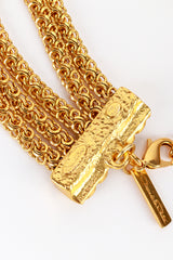 Vintage Oscar de la Renta 5-Strand Byzantine Chain Collar Necklace cartouche @recess la