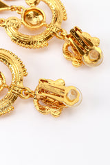 Vintage Oscar de la Renta Byzantine Shoulder Duster Earrings signature @recess la