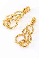 Vintage Oscar de la Renta Brutalist Coil Drop Earrings detail @recess la