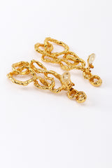 Vintage Oscar de la Renta Brutalist Coil Drop Earrings back clips open @recess la