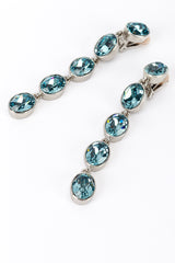 Vintage Oscar de la Renta Aquamarine Crystal Drop Earrings detail @recess la