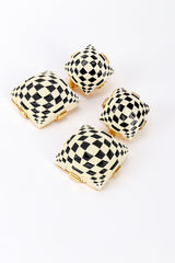 Vintage Kenneth Jay Lane Op Art Drop Earrings detail @RECESS LA