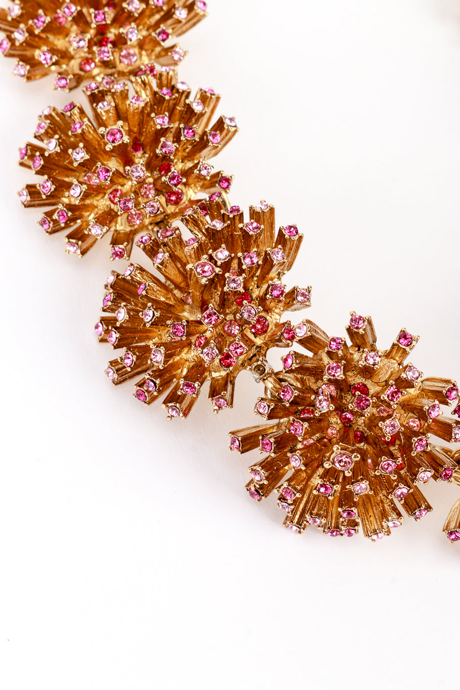 Oscar de la Renta Pink Firework Burst Collar Necklace detail @recess la