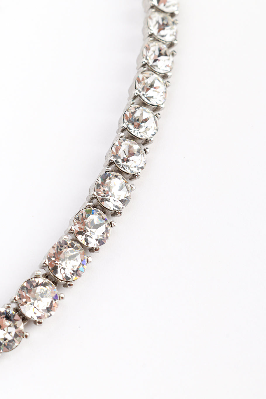 Vintage Oscar de la Renta Crystal Tennis Necklace detail @recess la