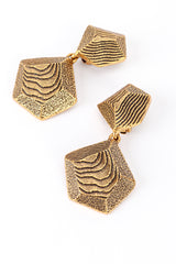 Vintage Oscar de la Renta Golden Sands Geo Drop Earrings detail @recess la