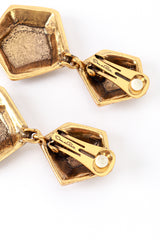 Vintage Oscar de la Renta Golden Sands Geo Drop Earrings signature @recess la