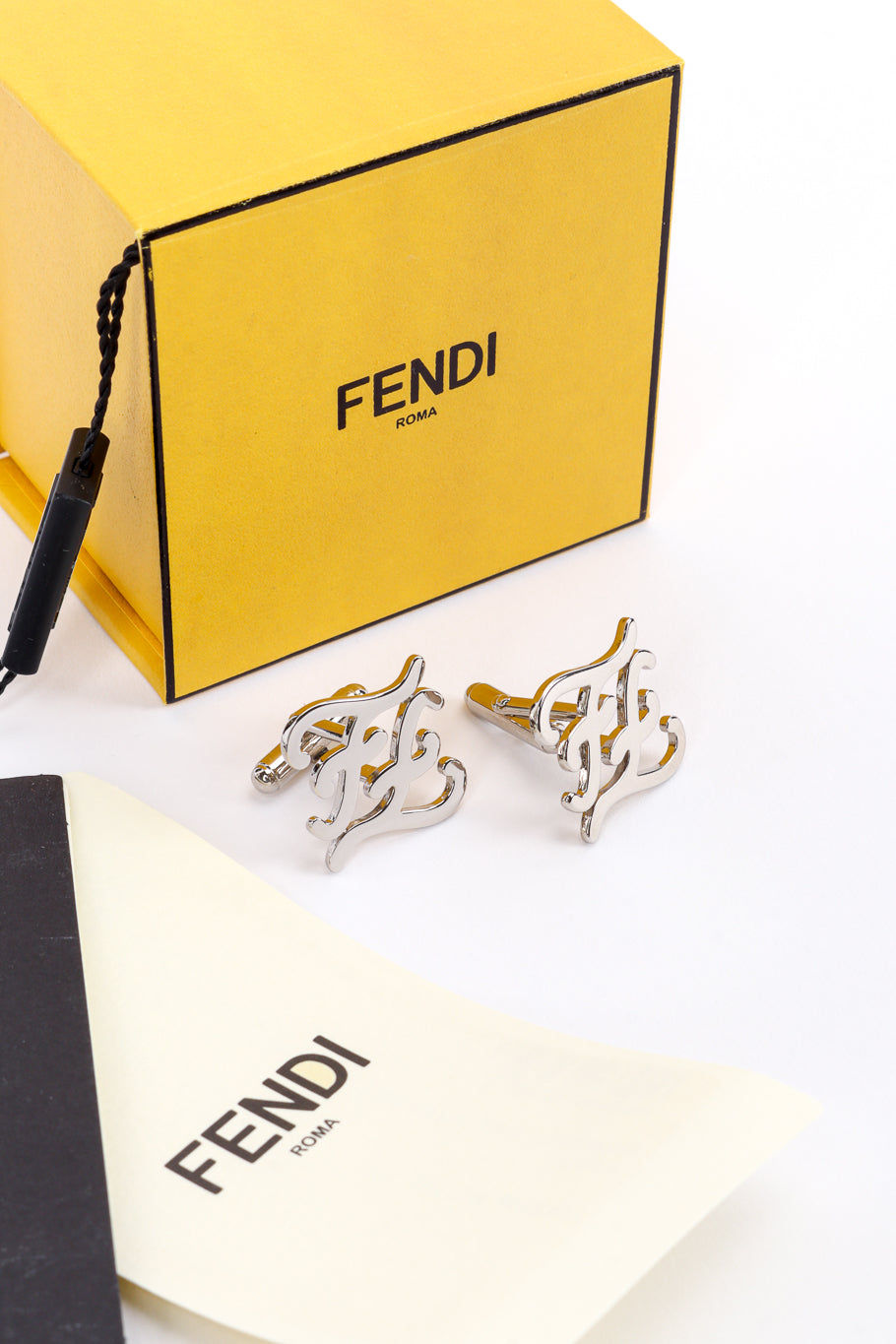 Fendi Karligraphy Logo Cufflinks with box @recessla