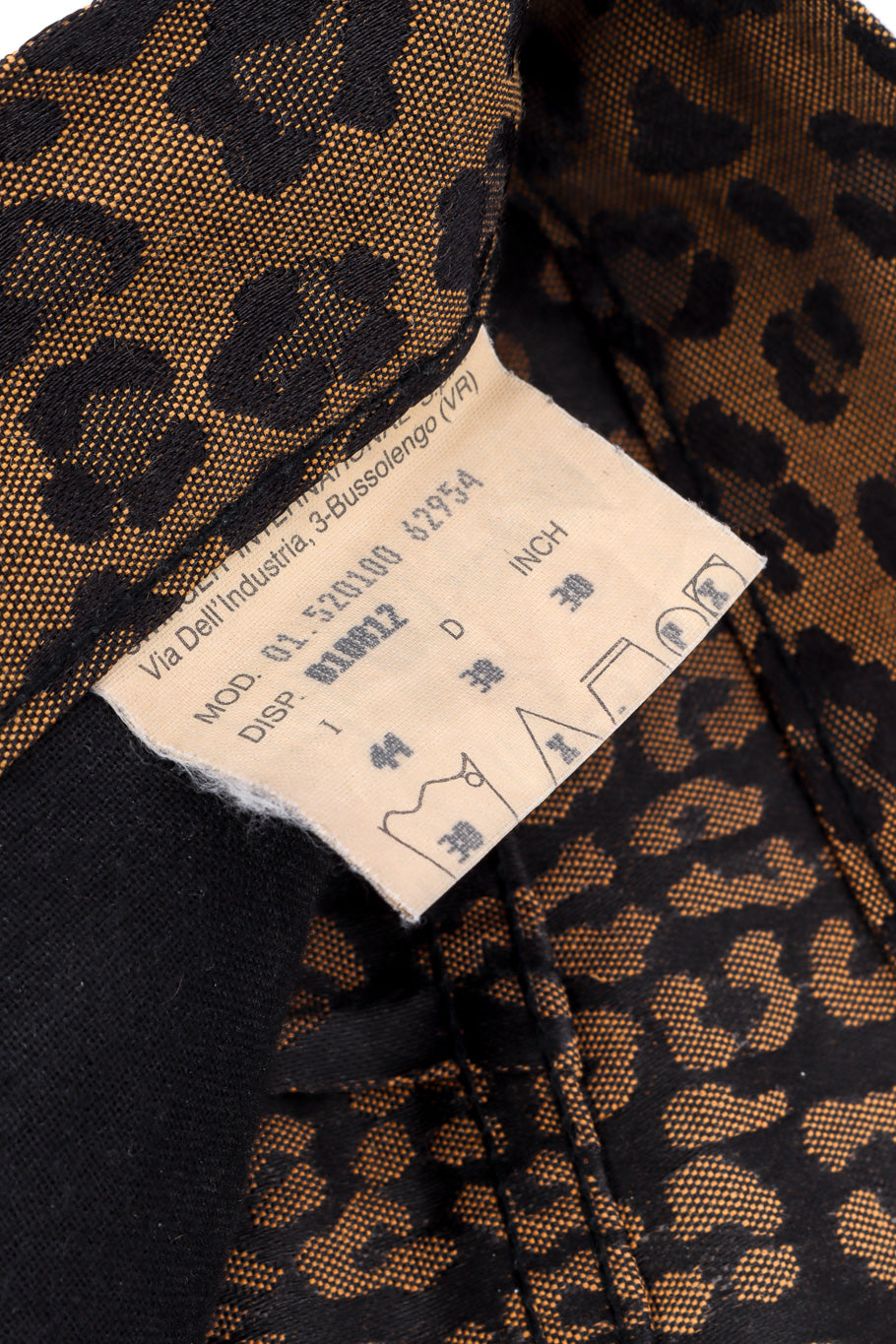 Twill Leopard Jean by Fendi fabric tag @recessla