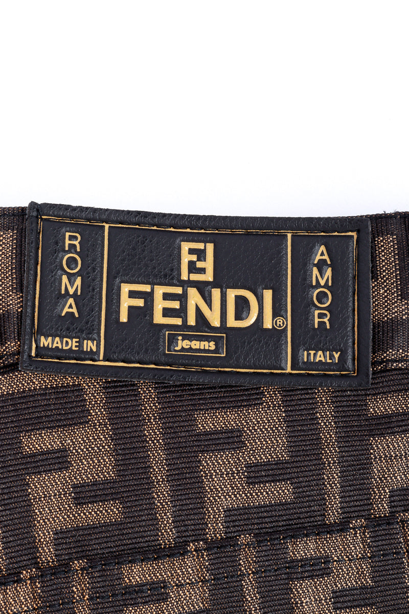 Vintage Fendi Zucca Monogram Jean label @recess la