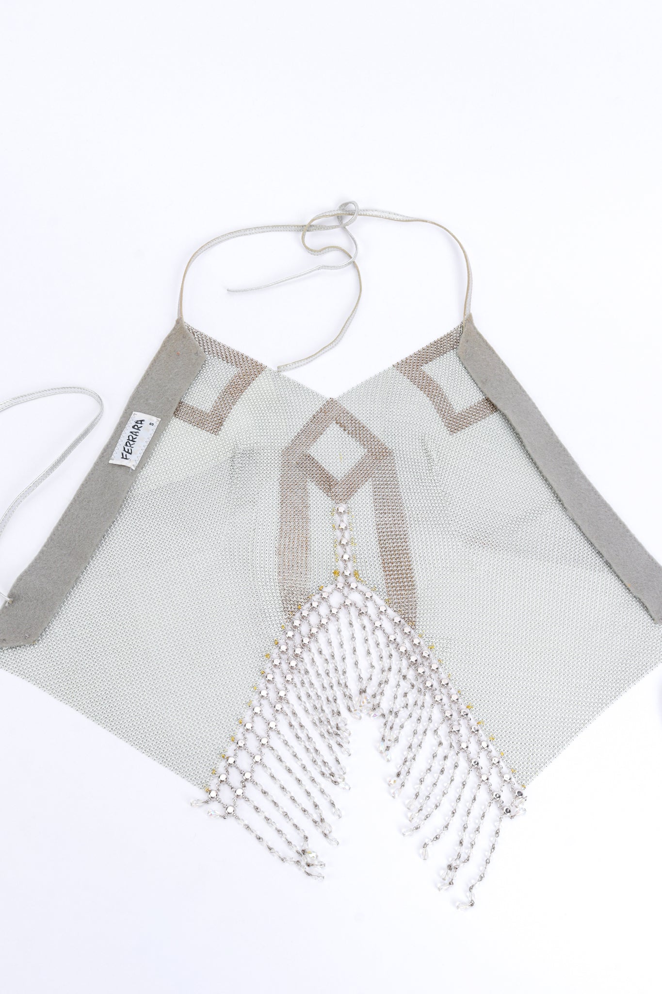 Fringe Mesh Halter Top by Ferrara inside @recess LA